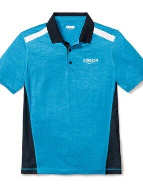 Amazon Men's Blue Luly Yang Short Sleeve Utility Work Polo Shirt Size XL